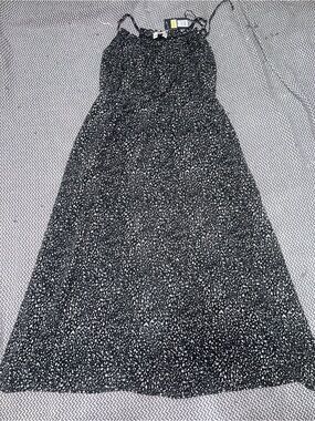 Target Black and White Spotted Maxi Dress with Spaghetti Straps